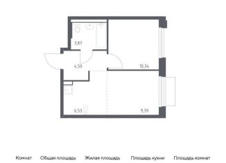 Продам однокомнатную квартиру, 34.6 м2, поселение Кокошкино, жилой комплекс Новое Внуково, к23