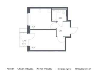 Продаю однокомнатную квартиру, 35.6 м2, поселение Рязановское, жилой комплекс Подольские Кварталы, к3