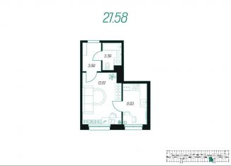 Продам 1-комнатную квартиру, 27.6 м2, Тульская область