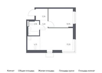 Продам однокомнатную квартиру, 40.8 м2, поселение Рязановское, жилой комплекс Подольские Кварталы, к3