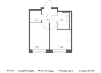 1-ком. квартира на продажу, 30.6 м2, Санкт-Петербург, метро Рыбацкое