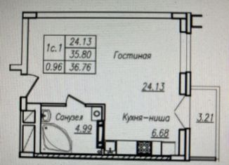 Продаю квартиру студию, 39 м2, Смоленск, улица Александра Степанова, 12, Промышленный район