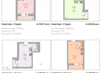 Продается квартира студия, 24 м2, Ростовская область, улица Вересаева, 103Вс1