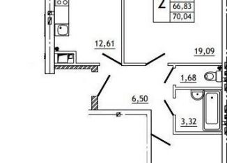 Продам 2-ком. квартиру, 70 м2, деревня Алтуховка, Олимпийская улица, 6