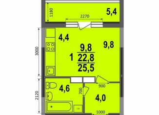 Квартира на продажу студия, 25.5 м2, Владимир