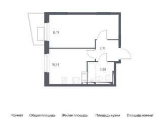 Продам 1-комнатную квартиру, 34.4 м2, Московская область, жилой комплекс Горки Парк, к3.2