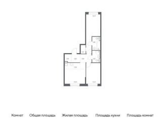 Продается 2-комнатная квартира, 61.3 м2, Санкт-Петербург, муниципальный округ Рыбацкое