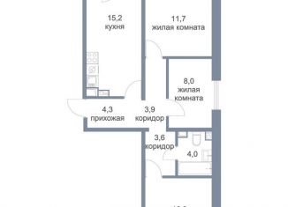 Продам трехкомнатную квартиру, 71 м2, рабочий посёлок Андреевка, Жилинская улица