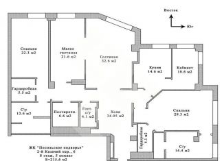 Продам 5-комнатную квартиру, 229 м2, Москва, 2-й Казачий переулок, 6, 2-й Казачий переулок