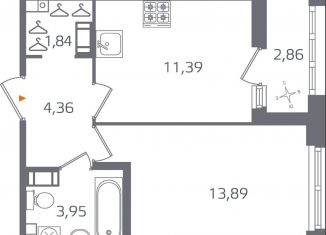 Продажа однокомнатной квартиры, 36.9 м2, Санкт-Петербург, Калининский район