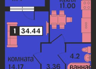 Продажа однокомнатной квартиры, 34.4 м2, Владимирская область