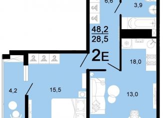 Продам двухкомнатную квартиру, 48 м2, Горячий Ключ