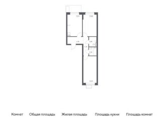 Продается 2-ком. квартира, 57.6 м2, посёлок Жилино-1, жилой комплекс Егорово Парк, к3.1, ЖК Егорово Парк