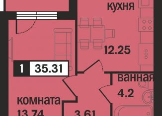 Однокомнатная квартира на продажу, 35.3 м2, Владимирская область