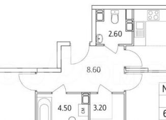 Продается двухкомнатная квартира, 64.7 м2, Люберцы, Солнечная улица, 2, ЖК Облака 2.0