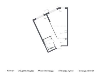 Продам 1-комнатную квартиру, 50.2 м2, Московская область, жилой комплекс Спутник, 24