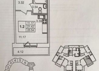 Продам квартиру студию, 21.4 м2, Мурино, ЖК Муринский Посад, улица Шоссе в Лаврики, 59к1