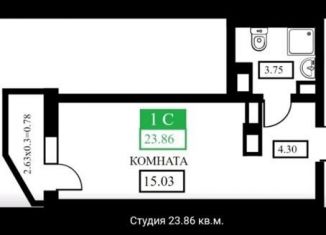 Продам 1-комнатную квартиру, 25.5 м2, Краснодар, Дубравная улица, 1, микрорайон Молодёжный