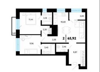 Продам трехкомнатную квартиру, 66 м2, Тюменская область