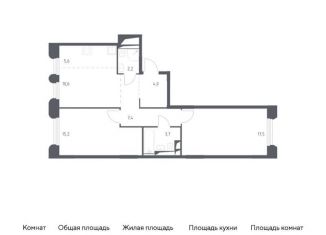 Продам двухкомнатную квартиру, 66.2 м2, Московская область, жилой комплекс Заречье Парк, к3.2