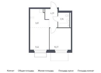 Однокомнатная квартира на продажу, 34.5 м2, поселение Филимонковское, жилой комплекс Квартал Марьино, к2