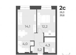 Продажа 2-комнатной квартиры, 39.8 м2, Новосибирск, метро Заельцовская, Плановая улица, 60А