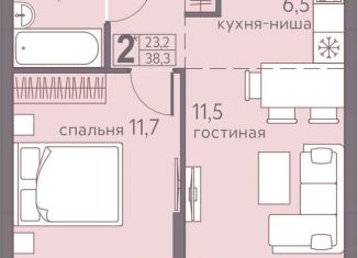 Продается двухкомнатная квартира, 38.3 м2, Пермь, Мотовилихинский район