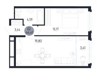 Продам 1-комнатную квартиру, 44.4 м2, Тула, Привокзальный территориальный округ