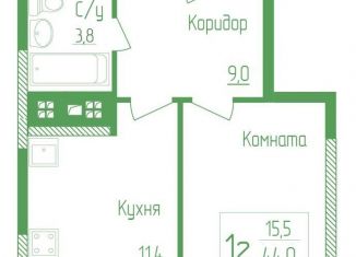 Продается однокомнатная квартира, 44 м2, Мордовия