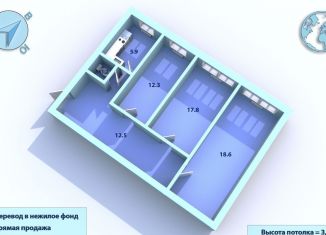 Продам 3-ком. квартиру, 69 м2, Санкт-Петербург, улица Восстания, 9, улица Восстания