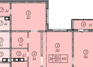 Продажа трехкомнатной квартиры, 83 м2, Оренбург, жилой комплекс Геометрия, лит2, ЖК Геометрия