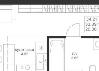 Продам квартиру студию, 34.2 м2, Казань