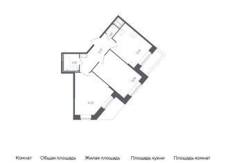 Продажа двухкомнатной квартиры, 52.7 м2, Санкт-Петербург, Невский район, Гудиловская улица, 5к1