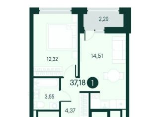 Продам однокомнатную квартиру, 37.2 м2, Курганская область