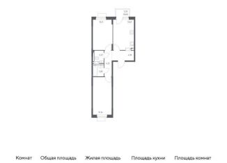 Продается 2-комнатная квартира, 57.5 м2, деревня Юрлово, жилой комплекс Пятницкие Луга, к2/1