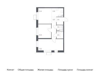 Продам двухкомнатную квартиру, 59.3 м2, поселение Рязановское, жилой комплекс Алхимово, 16