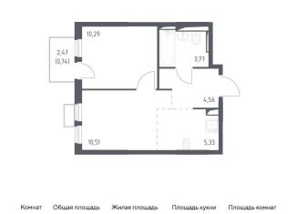 Продам 1-комнатную квартиру, 35.2 м2, Москва, жилой комплекс Остафьево, к13