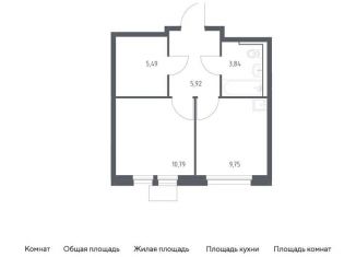 Продажа 1-комнатной квартиры, 35.8 м2, Московская область, квартал Ивакино, 2к1