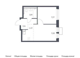 Продам 1-комнатную квартиру, 32.4 м2, Московская область, квартал Ивакино, к2
