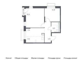 2-комнатная квартира на продажу, 52.7 м2, Московская область, жилой комплекс Долина Яузы, 3