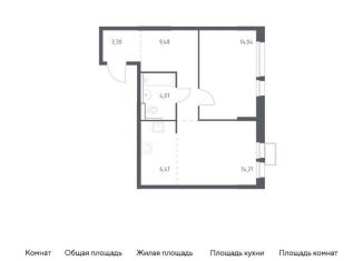 Продаю 1-комнатную квартиру, 51.6 м2, Московская область, жилой комплекс Квартал Ивакино, к2