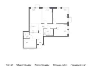 Продается трехкомнатная квартира, 88.2 м2, Ленинский городской округ