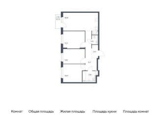 3-комнатная квартира на продажу, 69 м2, Виллозское городское поселение
