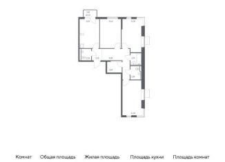 3-комнатная квартира на продажу, 79.1 м2, Ленинский городской округ, жилой комплекс Горки Парк, 6.1