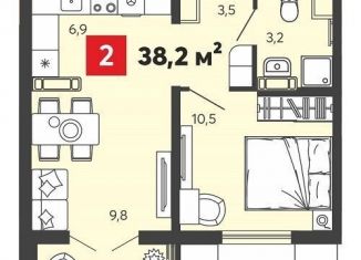 Продаю двухкомнатную квартиру, 38.2 м2, Пензенская область
