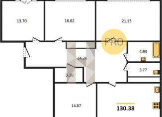 Продам 4-ком. квартиру, 130.4 м2, Краснодар, Школьная улица, 1, Школьный микрорайон