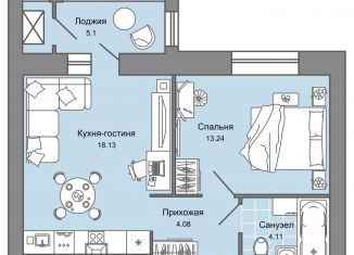 Продается 2-комнатная квартира, 42 м2, Кировская область, улица Дмитрия Козулева, 9