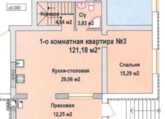 Продажа однокомнатной квартиры, 121.7 м2, Ульяновская область, улица Галины Уткиной, 5