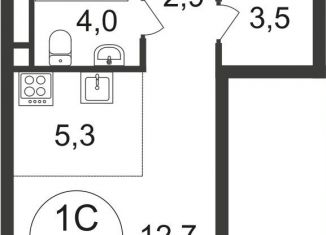 Продается квартира студия, 28.4 м2, поселение Внуковское, 17-й квартал, к1