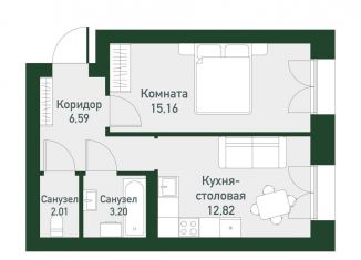 Продаю 1-комнатную квартиру, 41.9 м2, Екатеринбург, Ленинский район